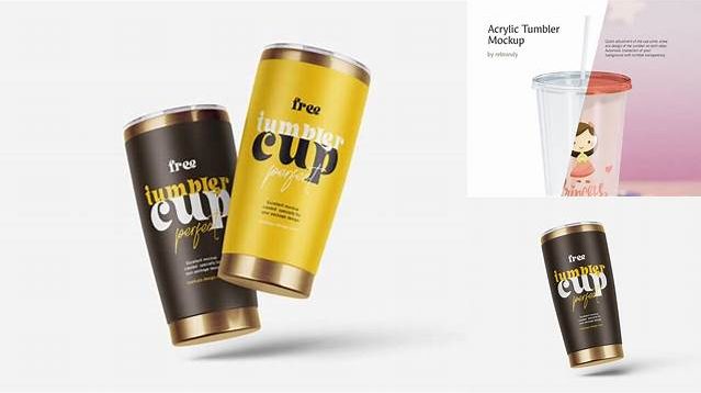 9313+ Acrylic Tumbler Mockup Free PSD Download