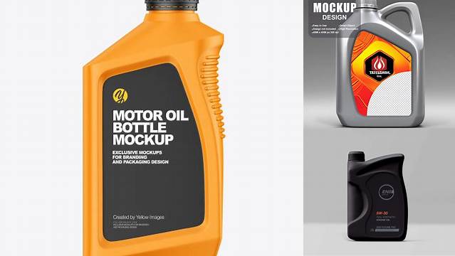 9314+ Engine Oil Bottle Mockup Fully Layered Photoshop Freebie