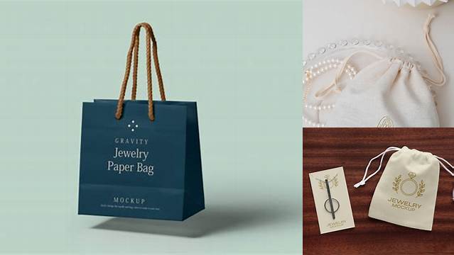 9339+ Jewellery Bag Mockup Stylish Free PSD