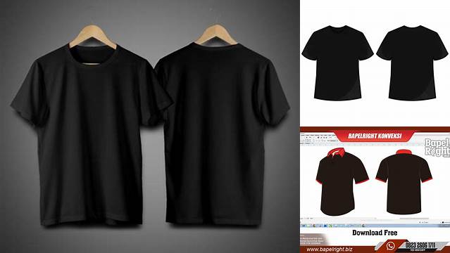 934+ Kaos Mockup Hitam Digital Download