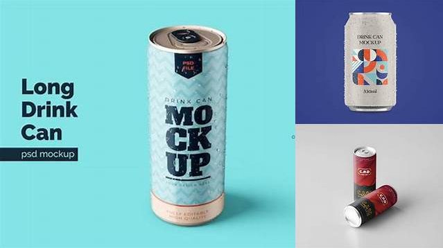 9351+ 440ml Can Mockup Editable and Customizable PSD