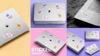 9351+ Free Laptop Sticker Mockup Stylish Free PSD