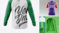 9365+ Raglan Long Sleeve Mockup Free Mockup PSD