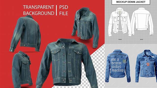 9373+ Jeans Jacket Mockup Smart PNG Image