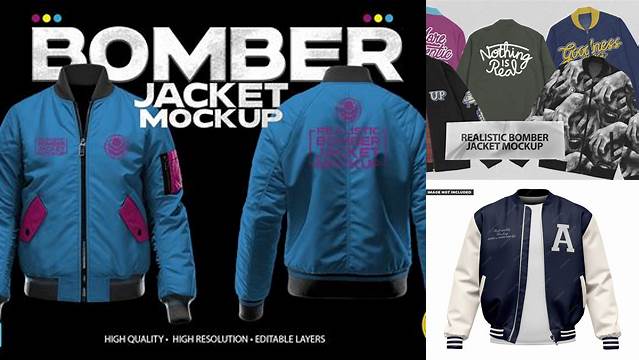 9374+ Bomber Jacket Mockup Include TIFF