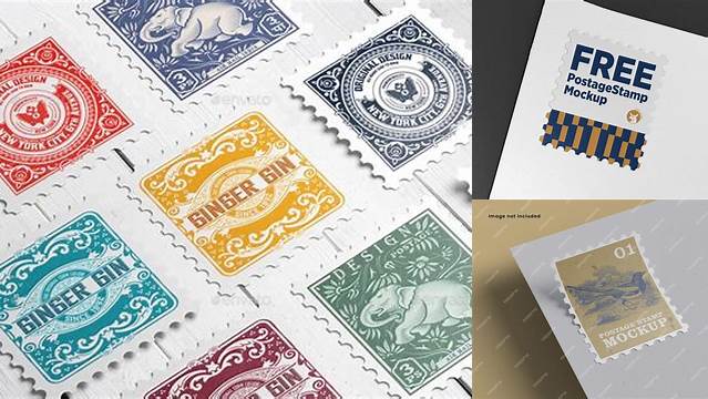 9397+ Post Stamp Mockup Best for Showcase