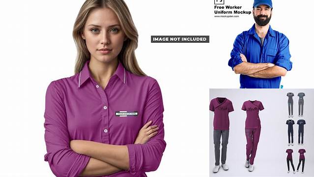 9398+ Staff Uniform Mockup Professional PSD Template