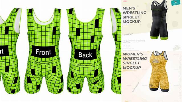 9433+ Wrestling Singlet Mockup Creative Design Resource