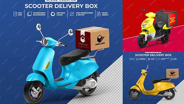 9446+ Delivery Bike Mockup Free PSD Download