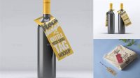 9453+ Bottle Neck Tag Mockup Download Now Free PSD Template