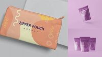 9454+ Zipper Pouch Canvas Pouch Mockup Free Smart PNG Image