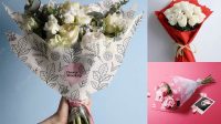 9461+ Flower Bouquet Mockup Layered PSD File