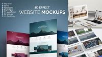 9463+ Illustrator Website Mockup Template Elegant PSD Mockup