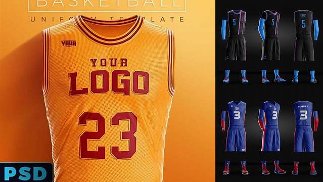 9464+ Slam Dunk Basketball Uniform Mockup Template Free Download Free PSD