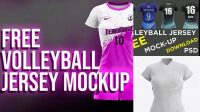 9467+ Volleyball Jersey Mockup Free High-Quality Editable PSD