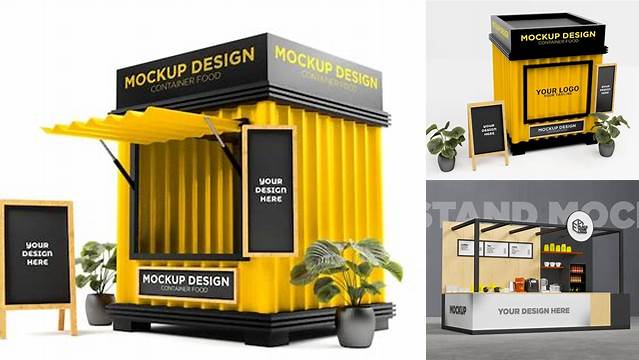 950+ Food Stand Mockup High-Quality Editable PSD