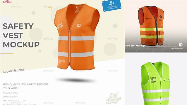 9505+ Safety Vest Mockup Psd Free Smart Object PSD