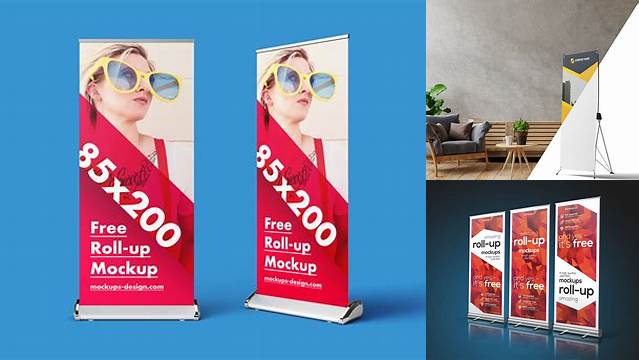 9517+ Banner Stand Mockup Psd Best for Showcase