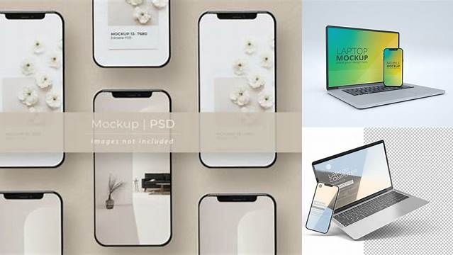 9526+ Computer Phone Mockup Free PSD