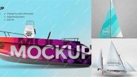 9529+ Boat Mockup Free Free PSD