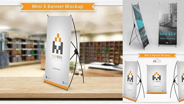 953+ Mini X Banner Mockup PSD for Free