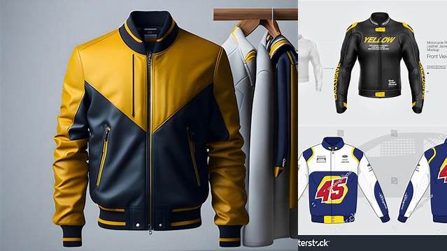 9532+ Motorcycle Jacket Mockup Smart Editable Design Mockup