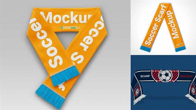 9543+ Soccer Scarf Mockup Fully Editable PSD Template