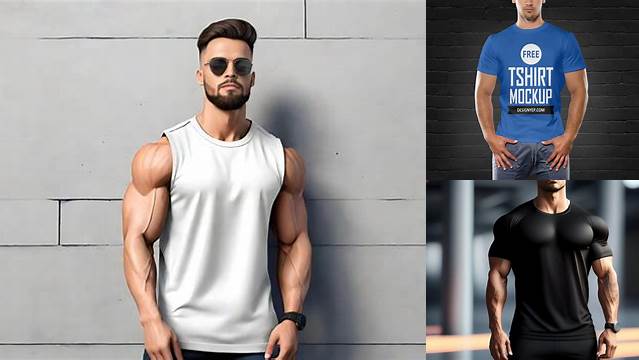 9545+ Muscle Shirt Mockup Free Layered PSD File