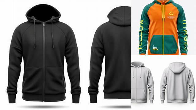 9547+ Zipper Hoodie Mockup Free Best for Showcase