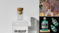 9548+ Gin Mockup Free Mockup PSD