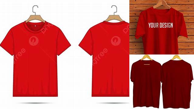 9551+ Mock Up Kaos Merah Best for Showcase