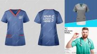 9552+ Medical Scrubs Mockup For Free Download