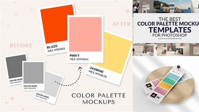 9568+ Color Palette Mockup Free Elegant Photoshop Mockup