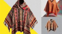 9571+ Mockup Poncho Free PSD