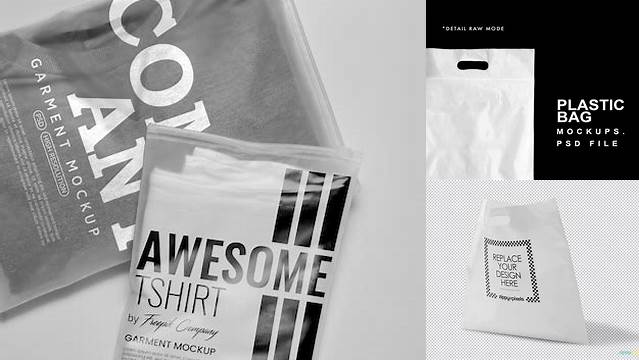 9585+ Transparent Bag Mockup Editable Photoshop File