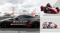 9589+ Race Car Mockup Psd Free Premium Quality PSD Freebie