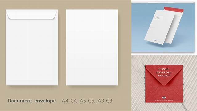 9615+ A4 Envelope Mockup Smart PNG Image