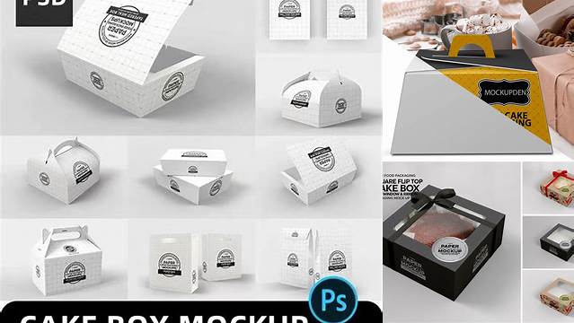 962+ Cake Box Mockup High Resolution