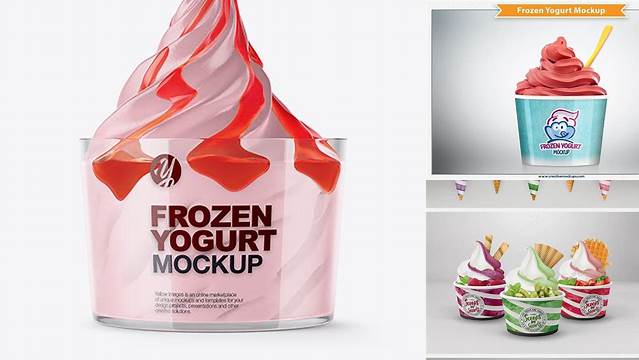 962+ Frozen Yogurt Mockup Best for Showcase