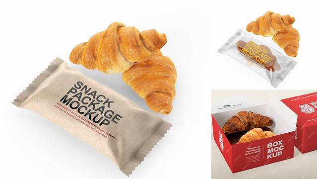 9628+ Croissant Packaging Mockup Easy Editable