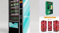 9634+ Free Vending Machine Mockup Include TIFF