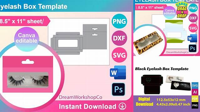 9649+ Lash Box Template Smart PNG Image