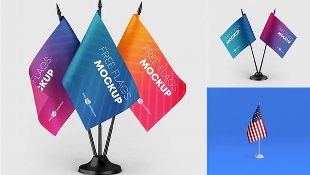 965+ Desk Flag Mockup PSD Free Download