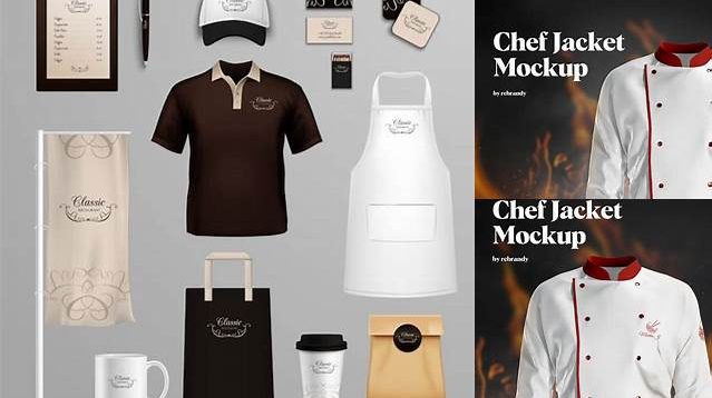 9666+ Restaurant Uniform Mockup Free Download PSD Free Download