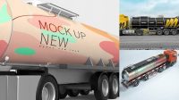 9682+ Fuel Truck Mockup Mockup PSD