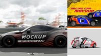 9689+ Race Car Mockup Psd Free Include TIFF