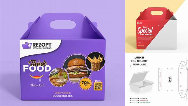 9695+ Template Paper Lunch Box Creative PSD Resources