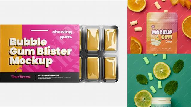 9698+ Chewing Gum Mockup Premium Free Graphic Resource