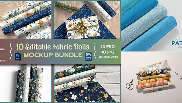 970+ Fabric Roll Mockup Free Easy Editable