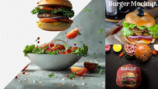 9704+ Burger Mockup Free Free PSD